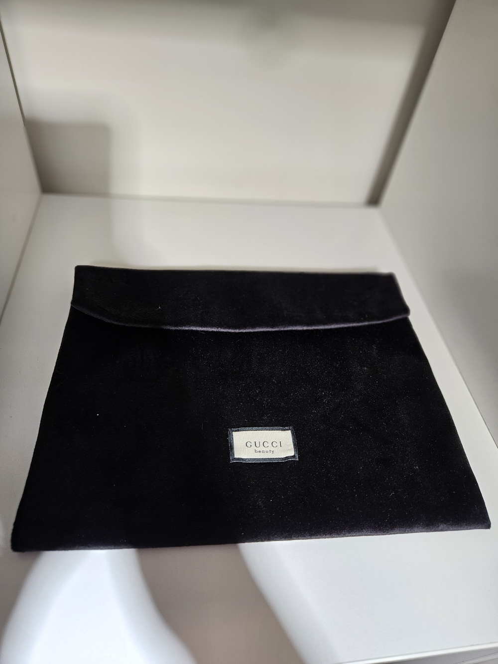 Gucci Black Velvet Flap Pouch
